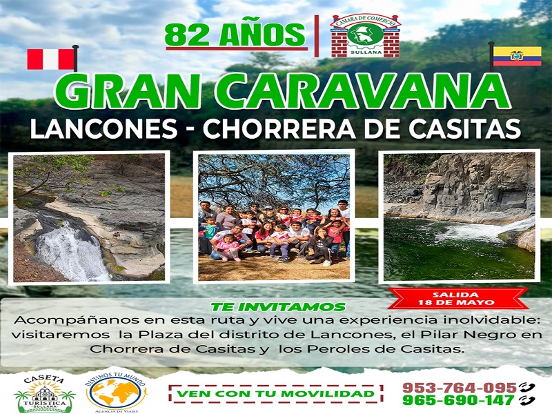 Gran caravana Binacional por el 82° aniversario de Cámara de Comercio de Sullana