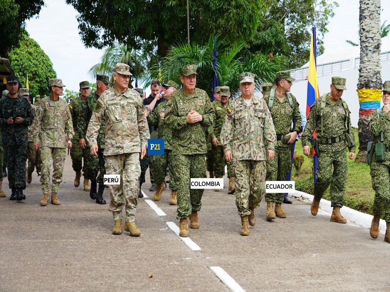 Tensión en la frontera. Jefes militares de Colombia, Perú y Ecuador se reunieron en la triple frontera