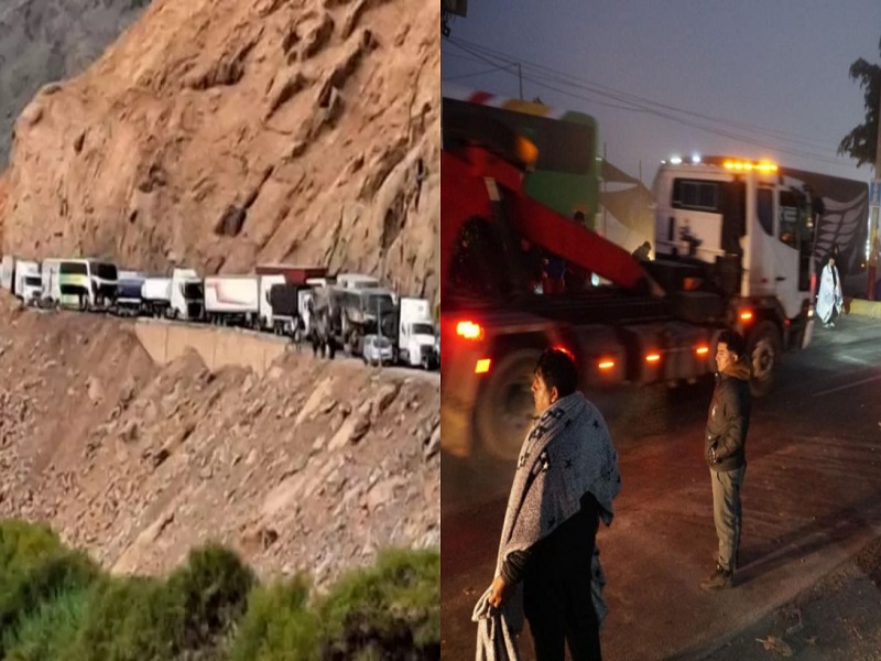 Chofer baja de camión, cae al abismo y muere durante bloqueo de Panamericana Sur